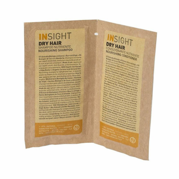 INSIGHT Száraz hajra tápláló sampon és kondicionáló minta