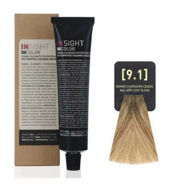 INSIGHT hajfesték 9.1 Nagyon világos hamvas szőke 100ml