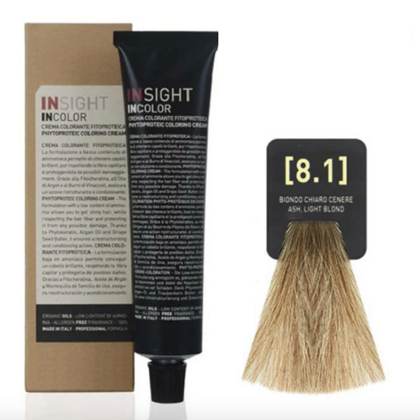 INSIGHT hajfesték 8.1 Világos hamvas szőke 60ml