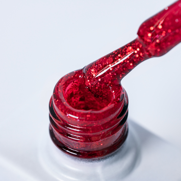 Inveray hybrid gél lakk piros csillámos No. 103 WISH - Image 2