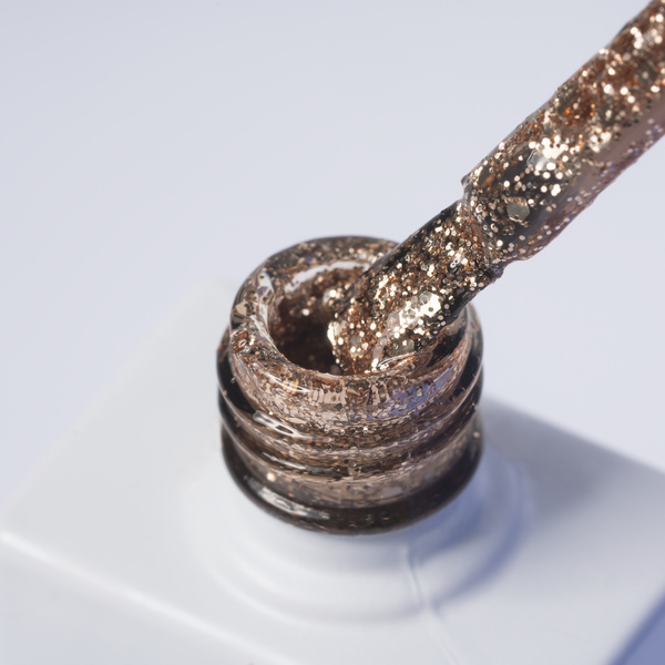 Inveray hybrid gél lakk csillámos arany No.156 GOLDEN EYE - Image 2