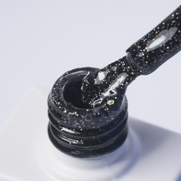 Inveray hybrid gél lakk csillámos fekete No.164 NIGHT DRESS - Image 2