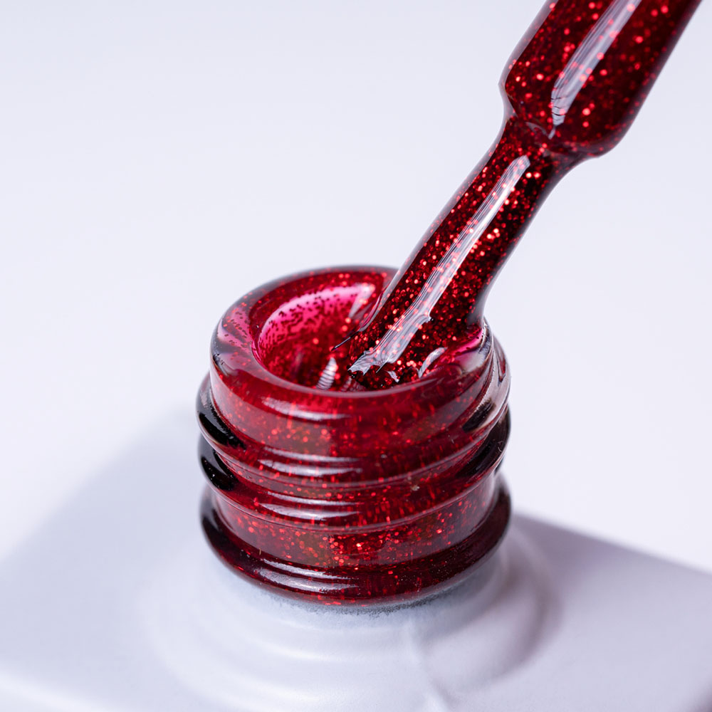 Inveray hybrid gél lakk csillámos piros No.100 ROYAL - Image 3