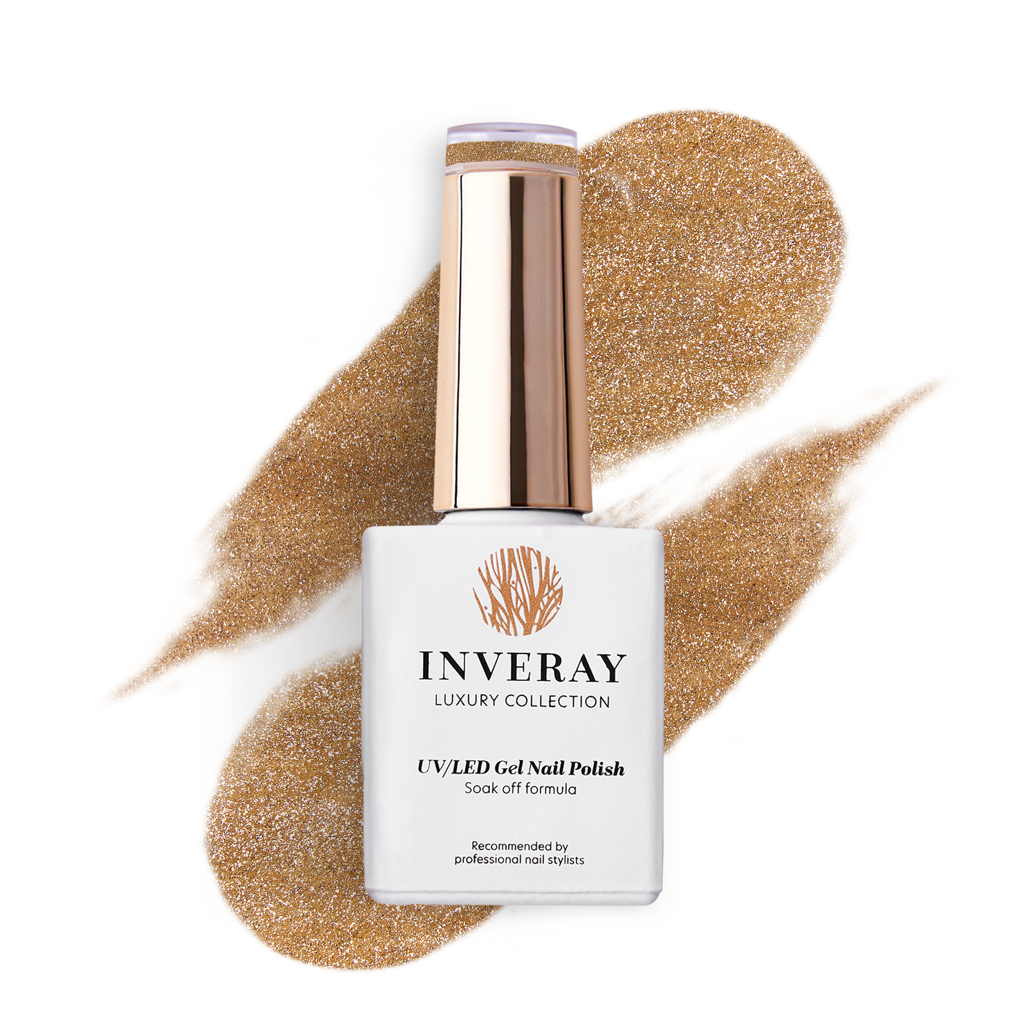 Inveray hybrid gél lakk cat eye világos arany No.285 WHITE NOUGAT